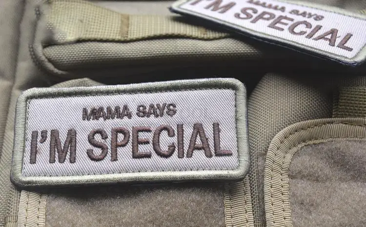 MAMA SAYS I'M SPECIAL Military Patch Morale Patch 3D значки тканевые нарукавные значки-наклейки