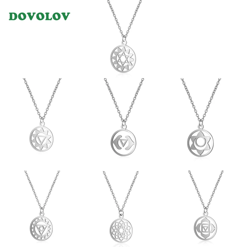 

4 style Stainless Steel Flower Of Life Yoga Pendant Necklace Jewelry Handmade Necklace Gift For Women D330