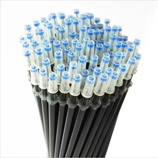 

[4Y4A] 100pcs/Lot New Pen Refills 13CM Length 0.5mm Writing Point Blue / Black Ink Refill Replacement for Ballpoint Pens Gel Pen
