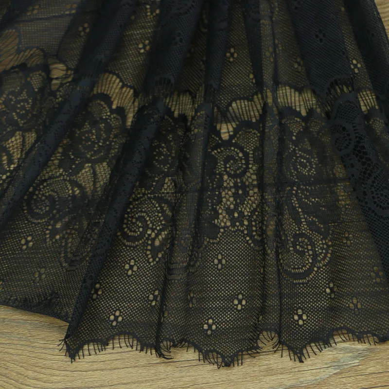 

56 m black eyelash lace trim DIY sewing supplies clothing accessories