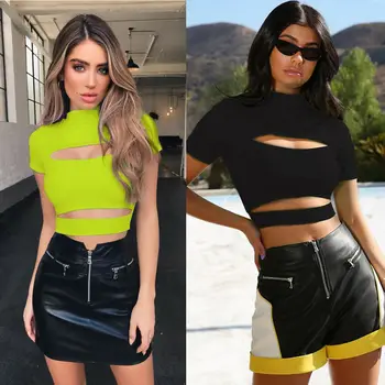 

Hirigin 2019 Sexy Women Casual Hollow Out Tank Top Vest Blouse Sleeveless Crop Top Shirt Top