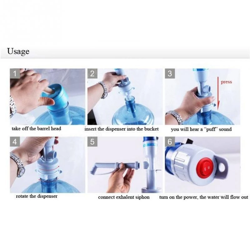 2017 Easy Pump Water to the Bottle Electric Water Dispenser with Rechargeable Battery Drinking Water Bottles Kitchen Items