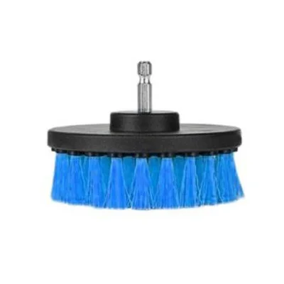 Электрическая щетка для дрели, пластиковая круглая щетка для чистки дисков, щетка для ковров, стеклянного пола - Цвет: Blue 4 inch