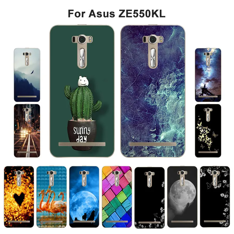 Мягкий ТПУ чехол для Asus ZenFone 2 Laser ZE550KL 5 дюймов Чехол гримаса шаблон Zenfone Ze551kl Z00LD |