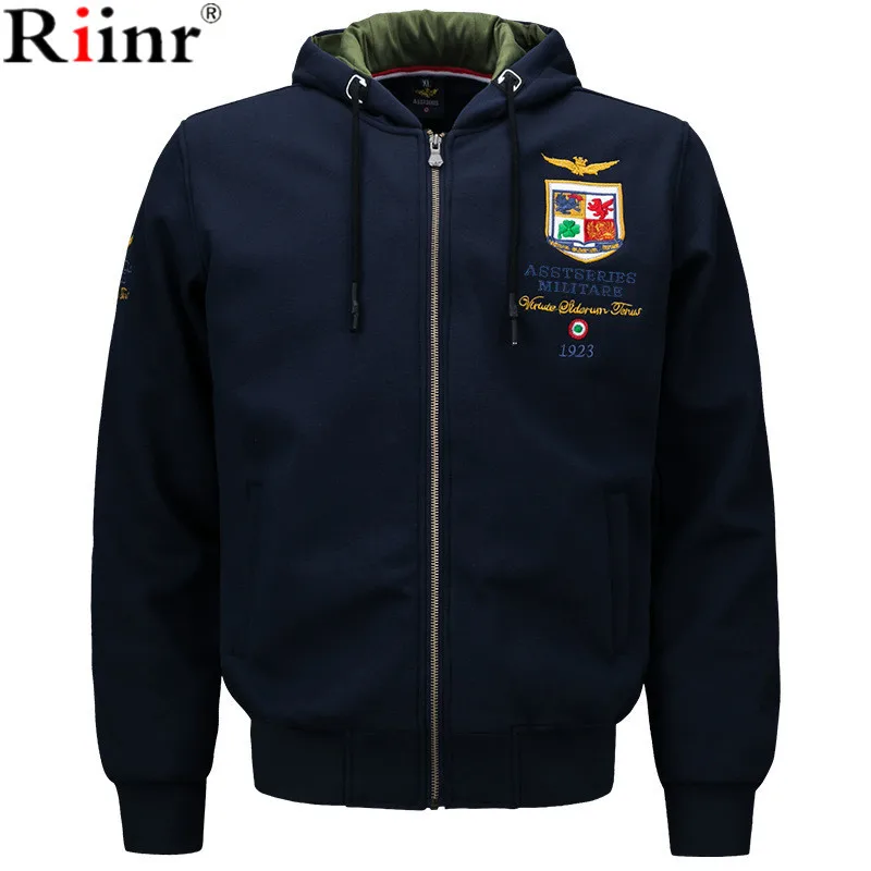 Riinr font b Men s b font Cotton Sweatshirt font b Jacket b font font b