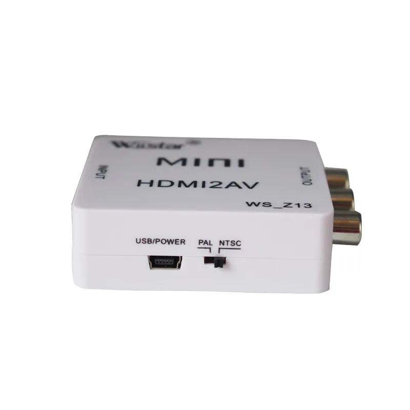 Мини преобразователь видео HD HDMI в RCA AV/CVSB L/R 480P 720P 1080P HDMI2AV поддержка NTSC PAL выход AV