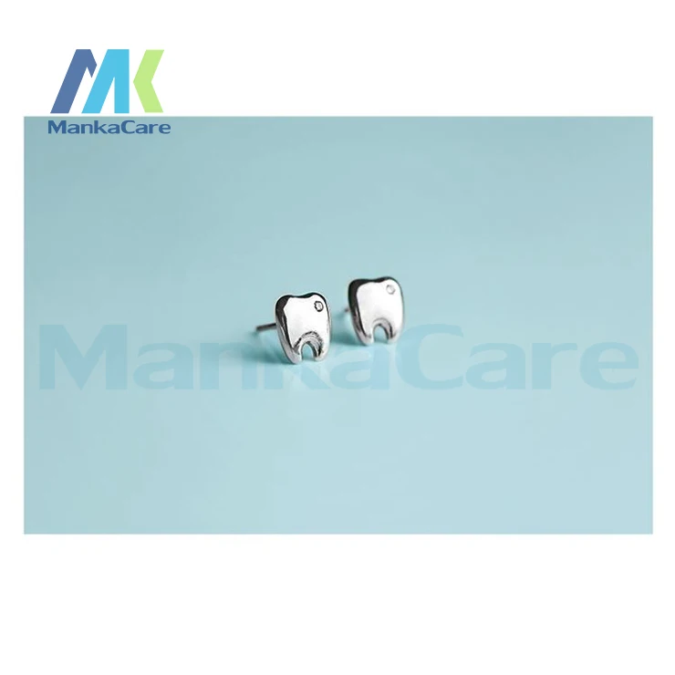 2 Pairs of Earrings Cute Dental Gift Tooth type Creative Lovely Clinic Female Gift Teeth type women dentist party gift