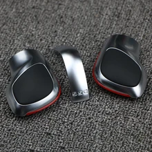 Модификация хромированная матовая ручка переключения передач DSG крышка красного цвета для VW Golf MK6 MK7 R GTI Passat B7 B8 CC R20 Jetta MK6