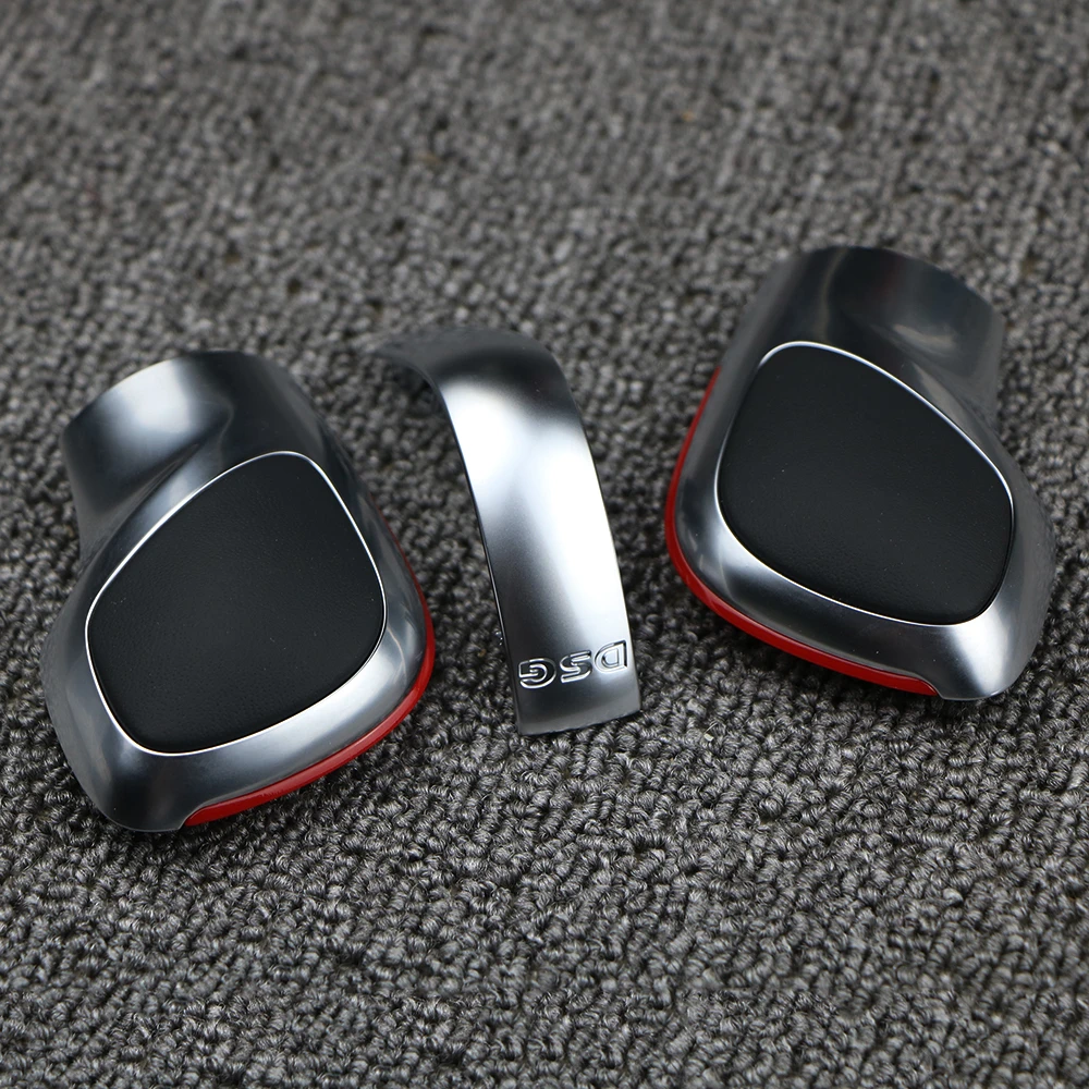 

Modification Chrome Matte Gear Shift Knob DSG Cover Cap RED For VW Golf MK6 MK7 R GTI Passat B7 B8 CC R20 Jetta MK6