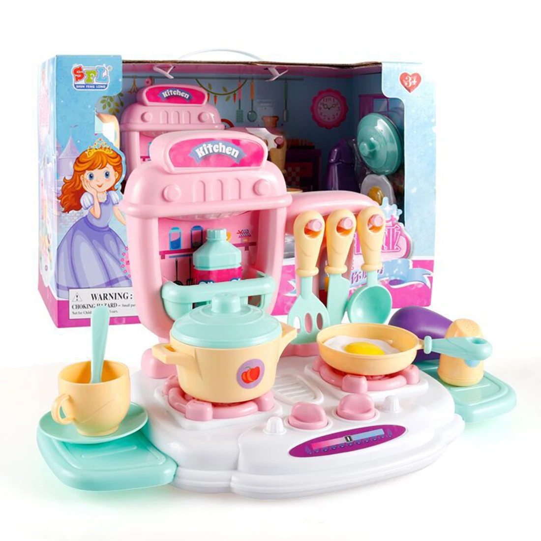 

Rowsfire Children Play & Pretend Toy Simulation Mini Kitchen Cookware Playsets Learning Toys For Children Gift For Kid Hot