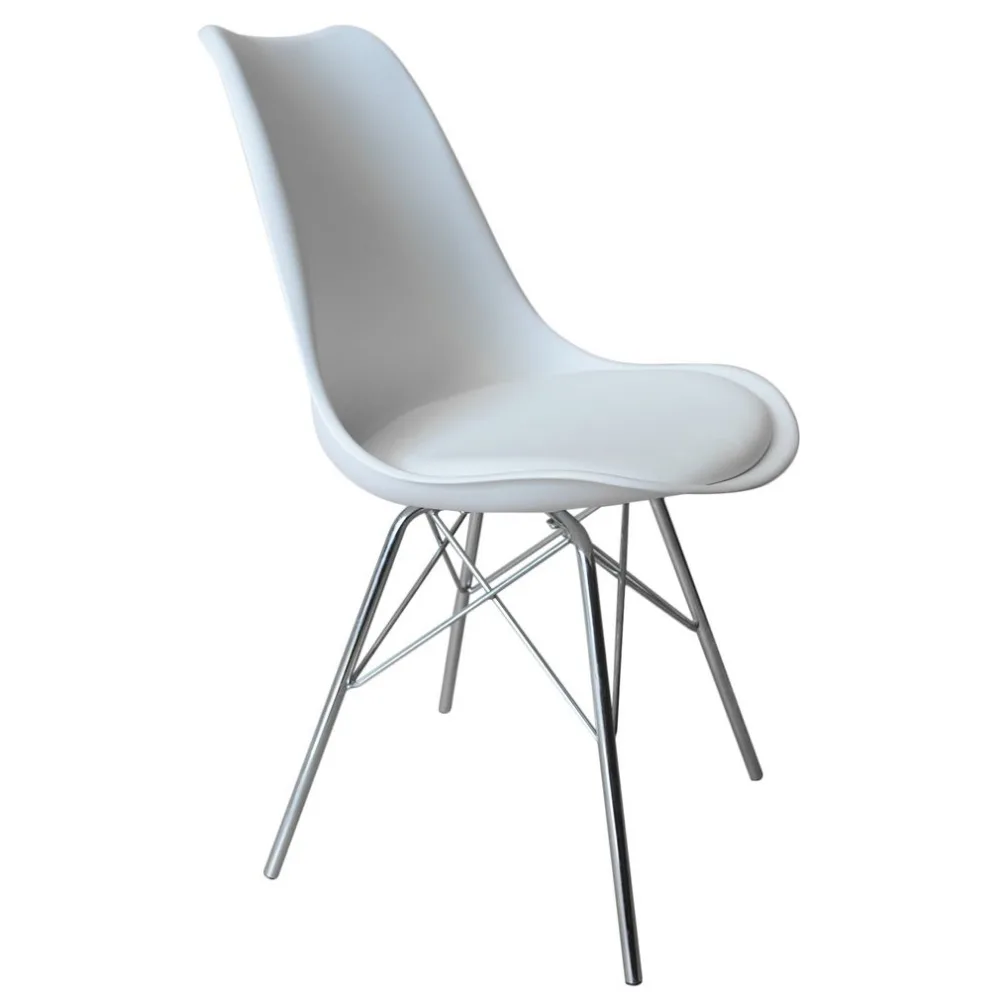 Newest 4 PCS Dining Tulip Chair Metal Legs Loft Lounge Stool Modern Design Padded Seat Chair Exquisite Home Accessories Newest 4 PCS Dining Tulip Chair Metal Legs Loft Lounge Stool Modern Design Padded Seat Chair Exquisite Home Accessories