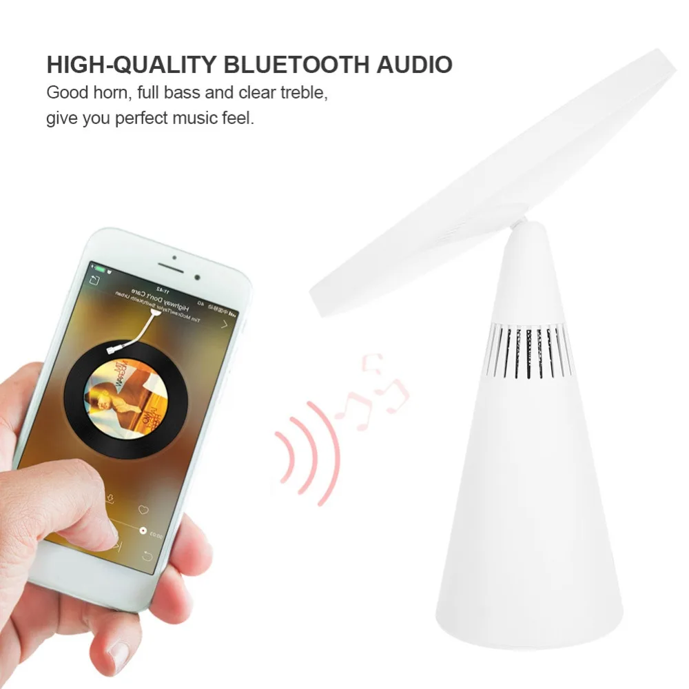 Многофункциональный светодиодный зеркало для макияжа с лампой настольный сенсорный экран Bluetooth аудио Настольная лампа Свет косметическое зеркало