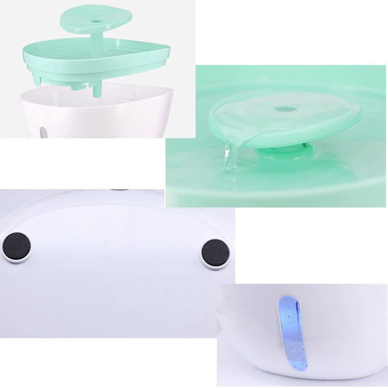 Electric Cat Water Fountain withIntelligent Luminous System LED Night Automatic Drinking Dispenser for Dog Pet Drinker Supplies