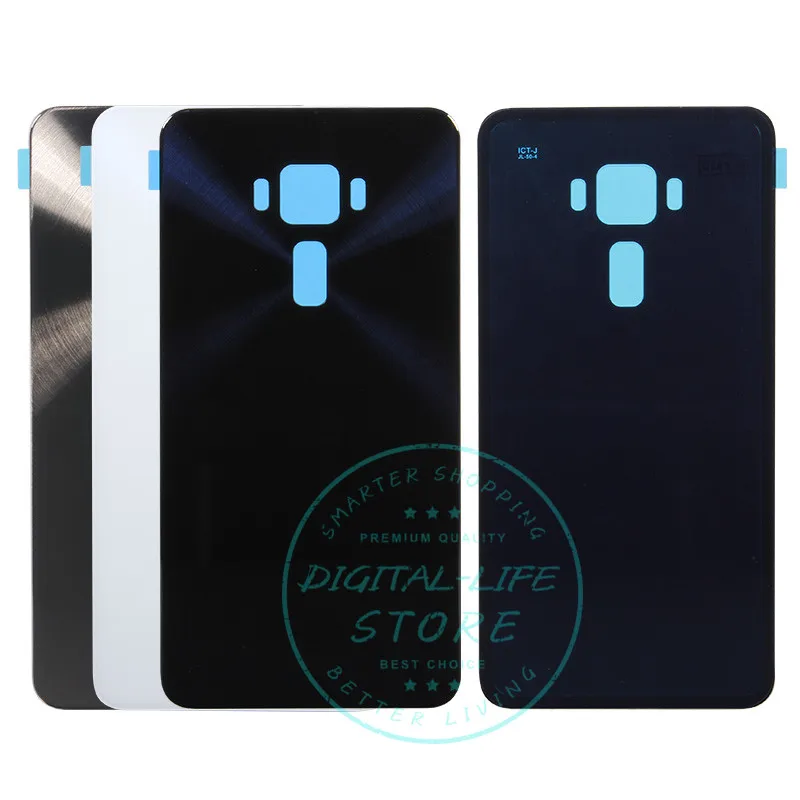 

For Asus Zenfone 3 ZE552KL Back Cover Rear Battery Door PC Plastic + Glass For Zenfone3 ZE552KL Housing Replacement Spare Parts