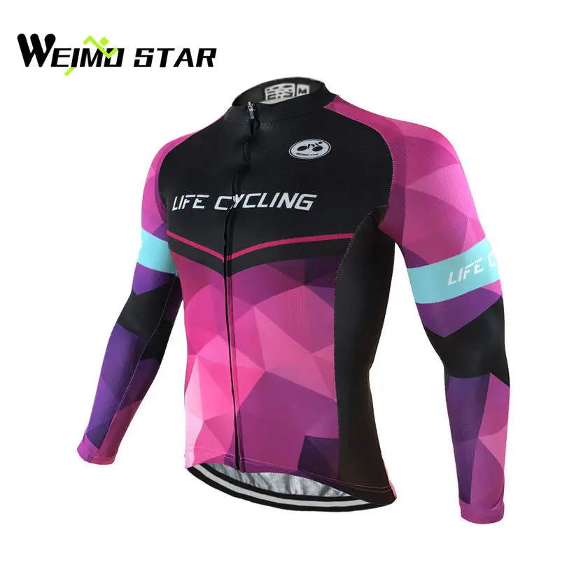 فريق weimostar outdoor الرياضة الدراجة روبا ciclismo الرجال الدراجات جيرسي الأعلى دراجات كم طويل وتتسابق سترات S-4XL