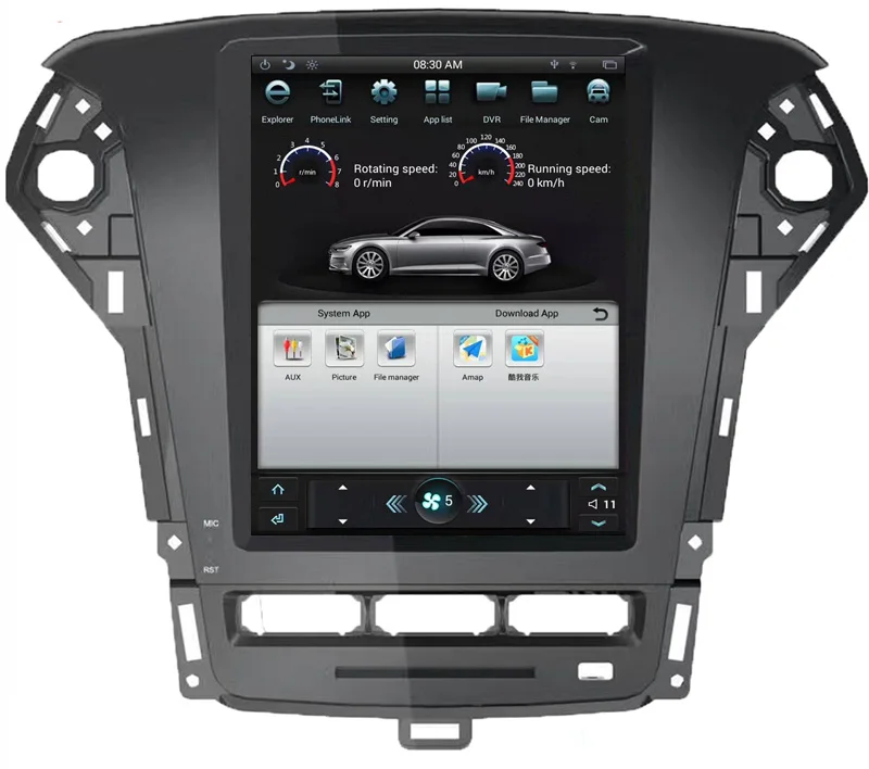 Best For Ford Mondeo 2013-2018 Vertical Screen Auto Audio 2GB+32GB 12.1" Tesla Android Car Radio GPS Multimedia Stereo 1