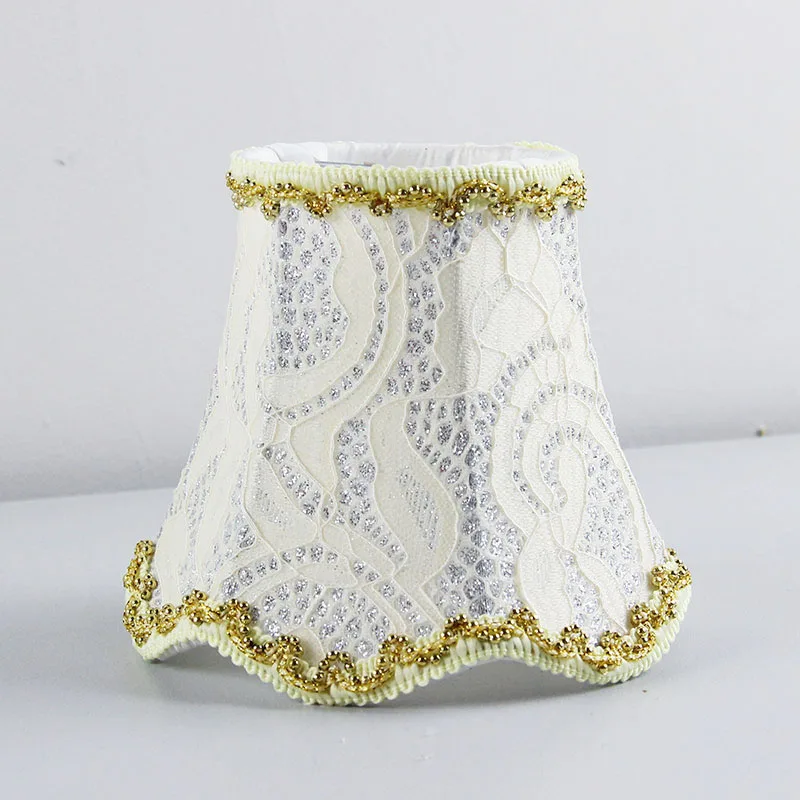 DIA 13.5cm/5.31 inch off white lace wall lamp shades, chandelier lamp shades, Clip onin Lamp