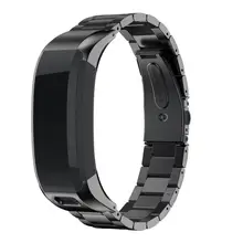 Роскошный аксессуар из нержавеющей стали ремешок из искусственной кожи металлические полосы для часы Garmin vivosmart HR