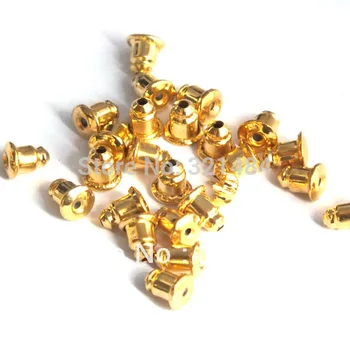 

Gold plated 1000piece/lot bullet shape earring stoppers backs earring backing findings jewelry accessories