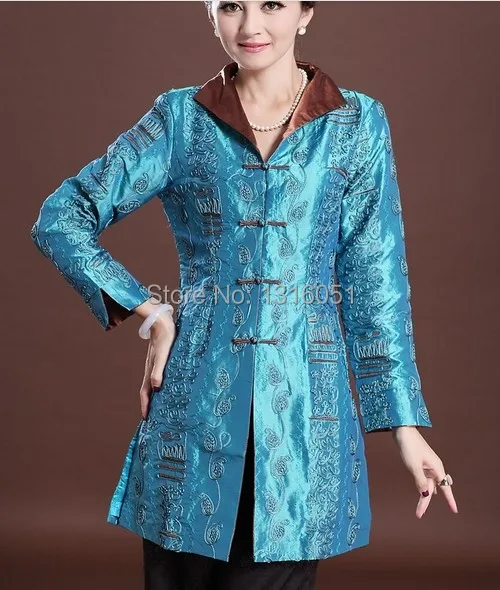 Китайской традиции Для женщин вышивать пояса lengthe пыли пальто куртка M, L, XL, XXL 3XL 4XL 5XL