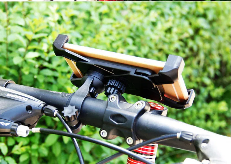 Perfect Universal 360 Degree Rotation Bike Bicycle Motorcycle Handlebar Clip Stand Phone Holder Bracket Mount Shockproof for 3.5-6.5" 14