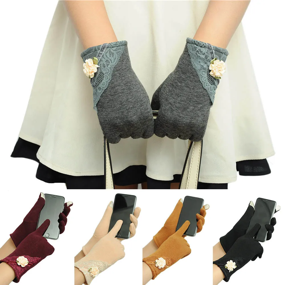 

Womens Touch Screen Winter keep Warm Wrist Gloves Mittens Comfortable gloves L50/1224