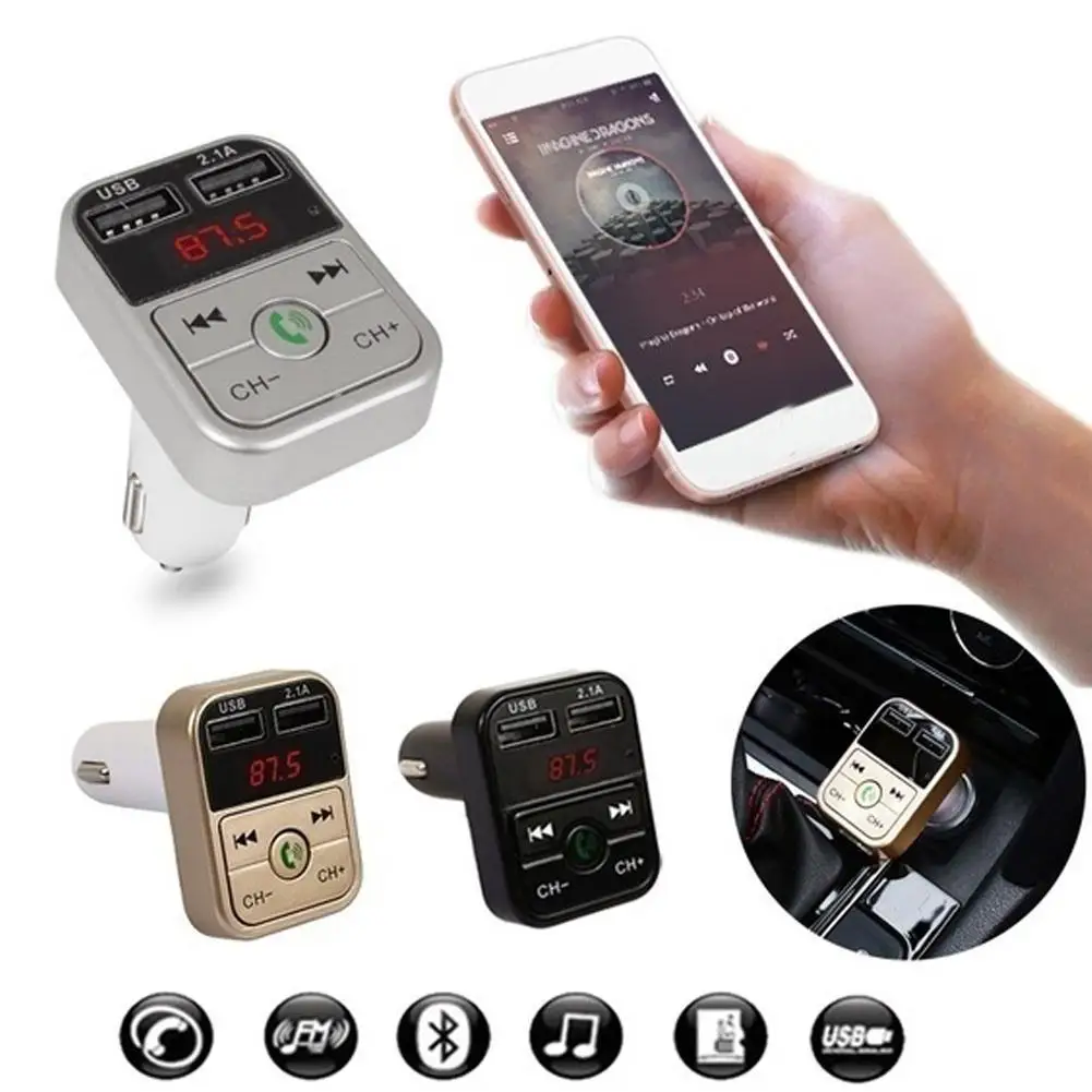 Автомобильное зарядное устройство fm-передатчик Aux модулятор Bluetooth 4,0 автомобильный комплект Hands Free беспроводной Bluetooth lcd MP3 плеер двойное USB зарядное устройство