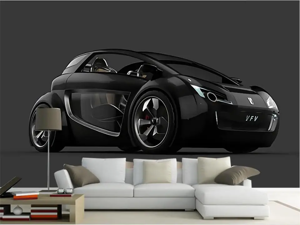 Black Car 3d Wallpaper