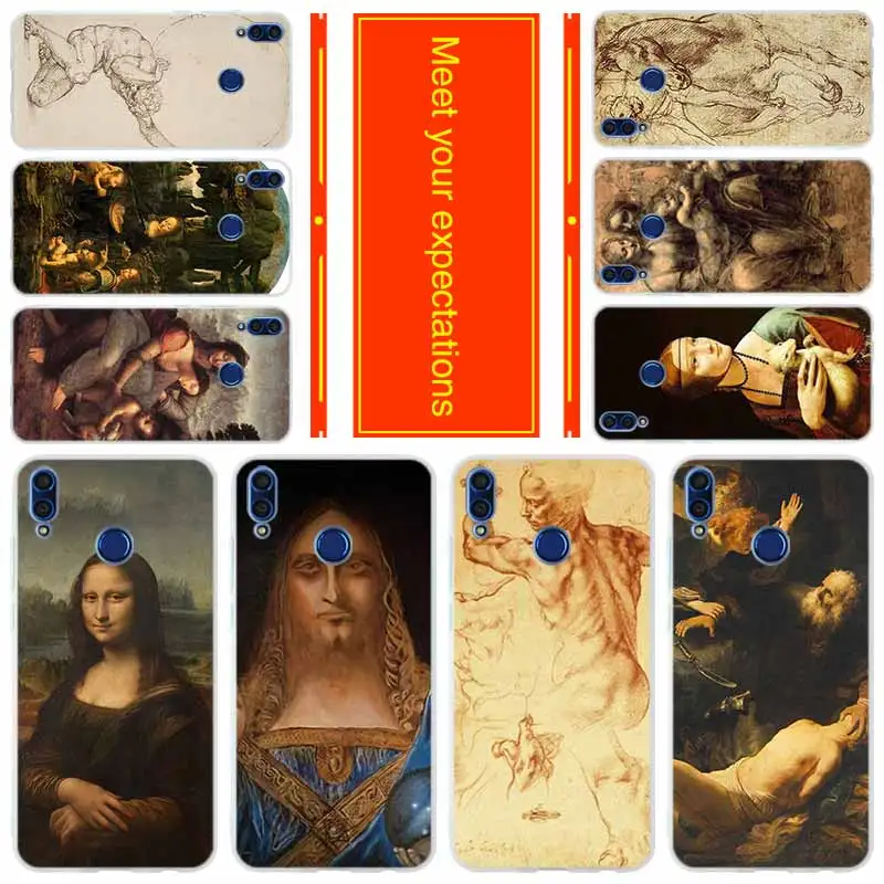 

Phone for HUAWEI Honor 10 9 i lite Cover Honor 8X a max 9lite 7 6 X 7a pro V20 Play Cover Case Italy leonardo da vinci art
