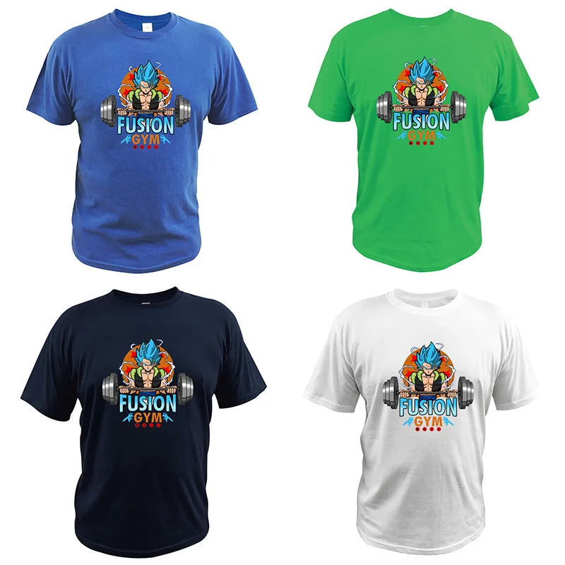 Dragonball T قميص الانصهار رياضة وو كونغ كمال الاجسام العضلات تيز الاثقال مضحك انمي ياباني التي شيرت Dragonball T قميص الانصهار رياضة وو كونغ كمال الاجسام العضلات تيز الاثقال مضحك انمي ياباني التي شيرت