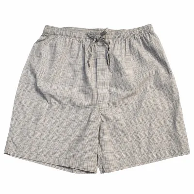 Пижамы мужские короткие штаны тканые хлопковые шорты клетчатые штаны для сна
