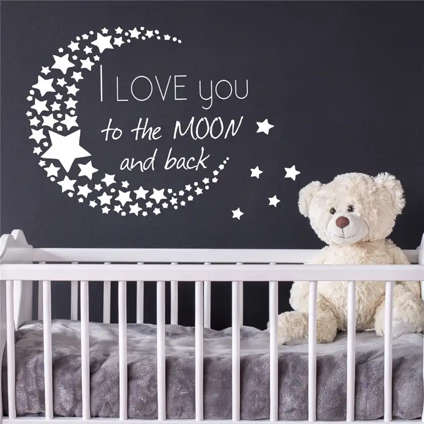 i love you to the moon and back nursery decor