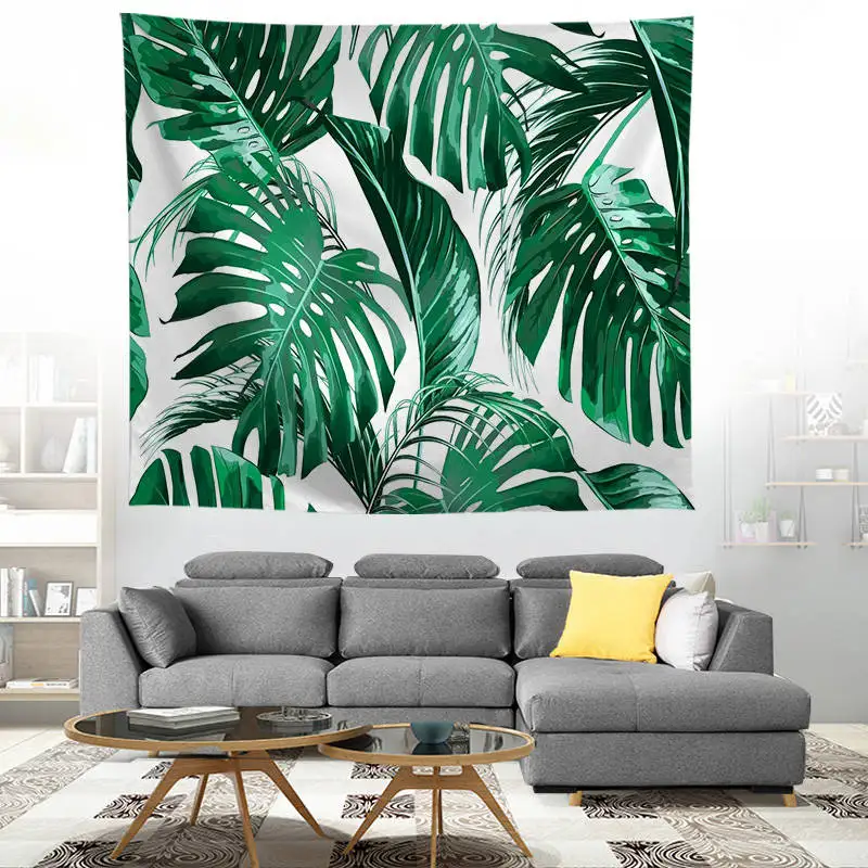 ZEIMON рисунок "тропические растения" над садовой стеной ткани, висящий полиэстер гобелен, Декор для дома, пляжное полотенце, коврик для йоги и пикника - Цвет: T023-5