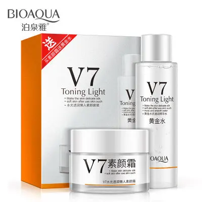 

BIOAQUA V7 Lazy cream Two-piece Black Head Remover Whitening Moisturizing Oil-control Deep Toner