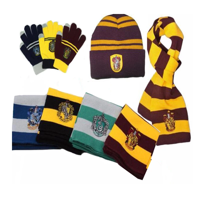 

Magic School Halloween Cosplay Cap Winter neckerchief Gryffindor Ravenclaw Slytherin Hufflepuff Cosplay Hat