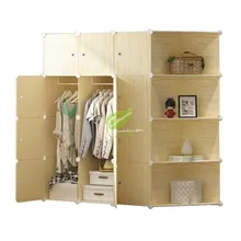 Bedroom Furniture Storage/plastic Cabinet Wardrobe Closet Steel Skeleton Kids/non Woven Wardrobe Assembly Simple and Easy