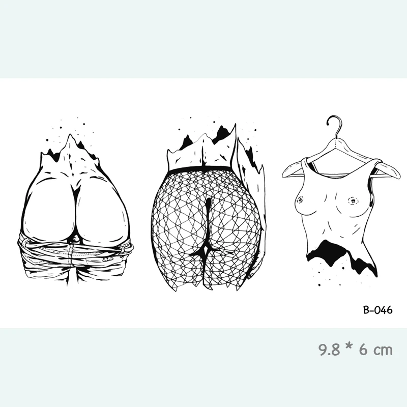 

Sexy Woman Body Waterproof Temporary Tattoo Stickers for Adults Body Art Fake Tatoo for Women Tattoos B-046