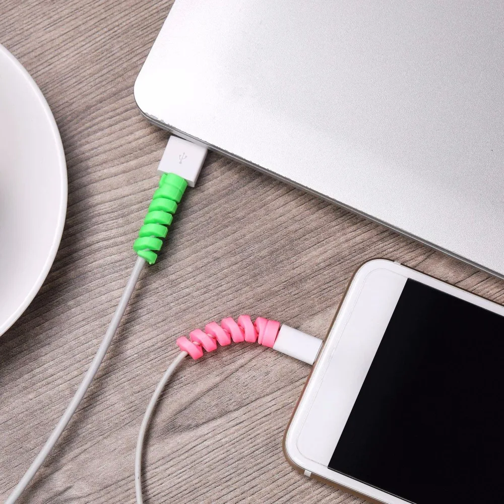 2 шт Спиральные защитные намотки для наушников для Apple IPhone Walkman USB Кабель зарядного устройства Шнур для экономии крышки линии аксессуары для наушников