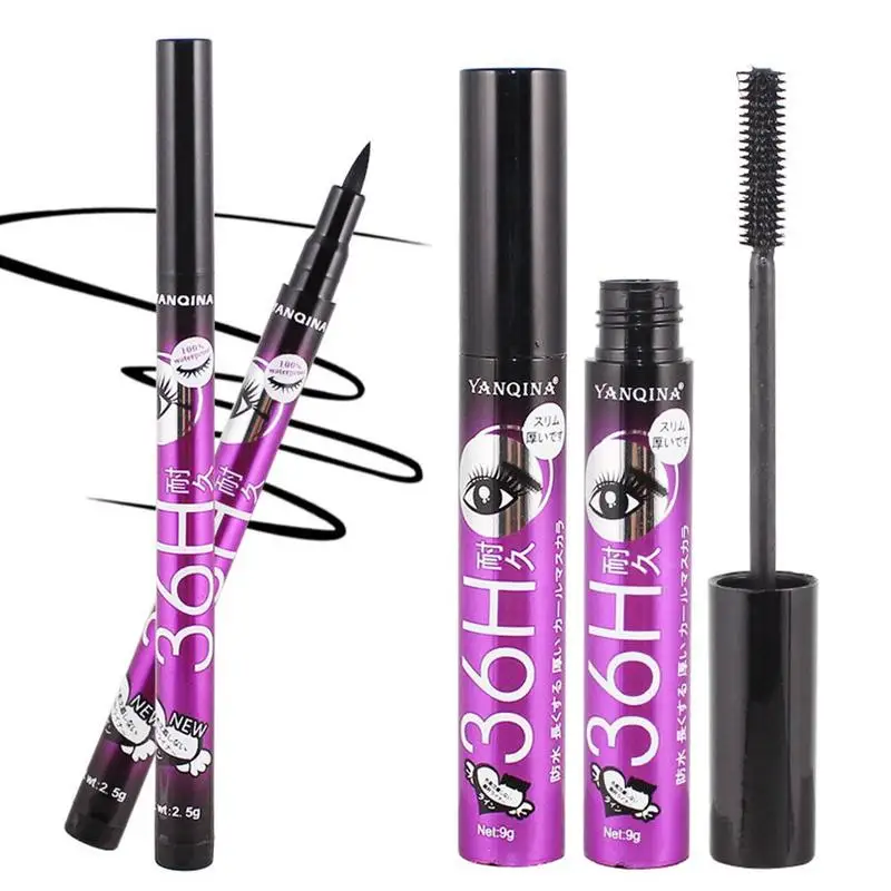 4D Waterproof Silk Fiber Eyelash Mascara Magic Black Makeup Eyelash Volume