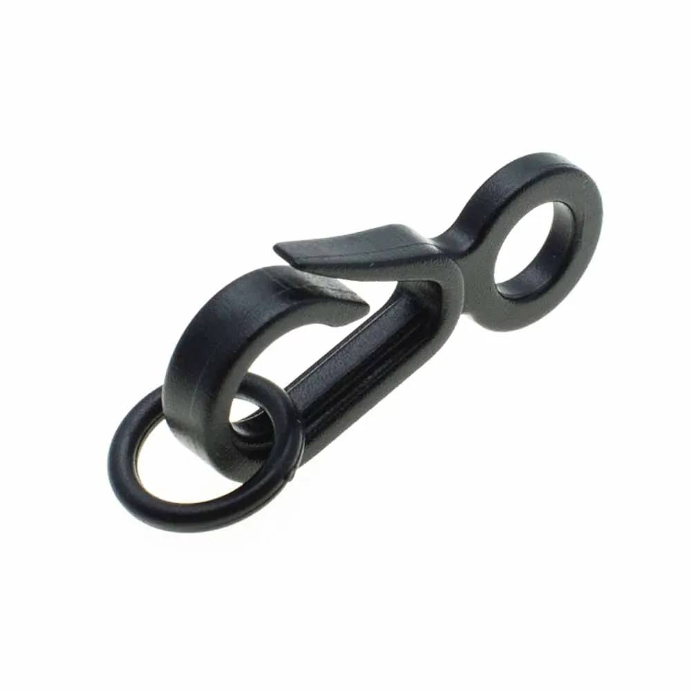 10pcs/pack Black Plastic Snap Hooks With O ring for Bag Belts Straps Clasp Backpack Garment Accessories