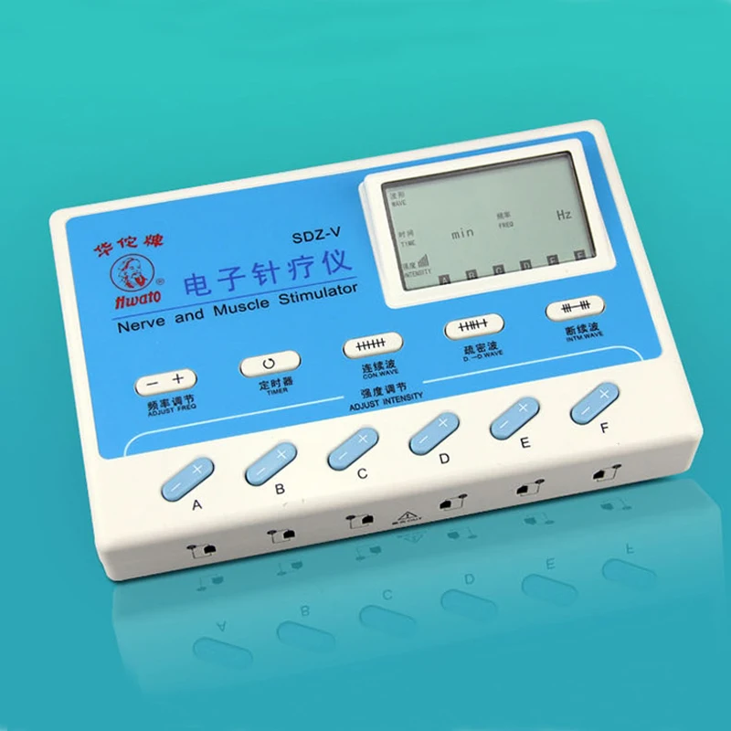 SDZ-V lcd электрическая акупунктура терапия нерва и мышц стимулятор здоровья. 6-канальный десятки массажер устройства