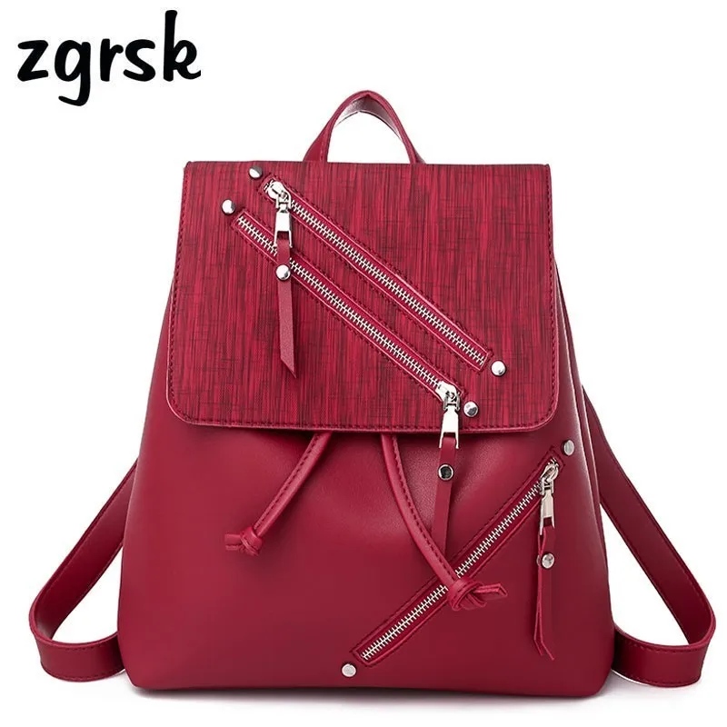 

For Women Anti Theft Backpack Cute Backpacks Luxury Solid Pink Retro Backpacks For Teenage Girls Mochila Notebook Travel Plecak