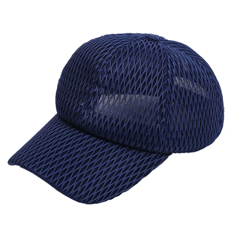 Сетчатая хлопковая кепка в стиле унисекс солнцезащитная Кепка для путешествий теннисная Кепка - Цвет: Navy