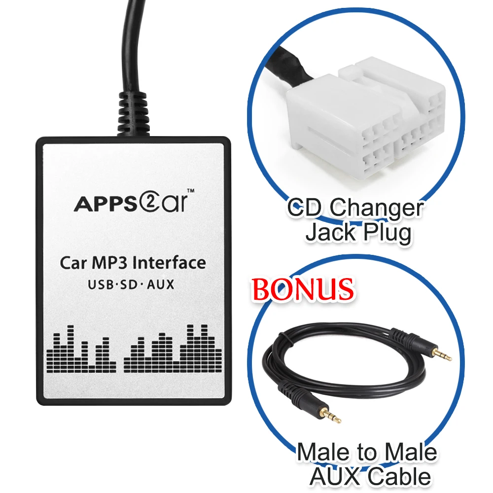 Автомобиль USB адаптер SD AUX цифровой музыки чейнджер Mp3 конвертер для Honda Civic 2006-2010, подходит выбрать oem радио