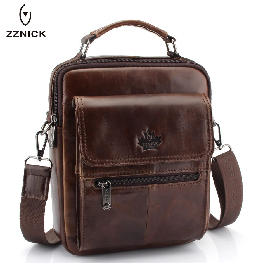Сумка мессенджер Мужская из натуральной кожи с воском|leather messenger bag|fashion shoulder