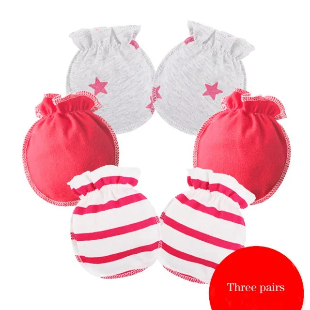 Горячая Распродажа, перчатки Эльзы 0-6 месяцев, хлопок, детские перчатки, защитные варежки для новорожденных - Цвет: Baby girl4011