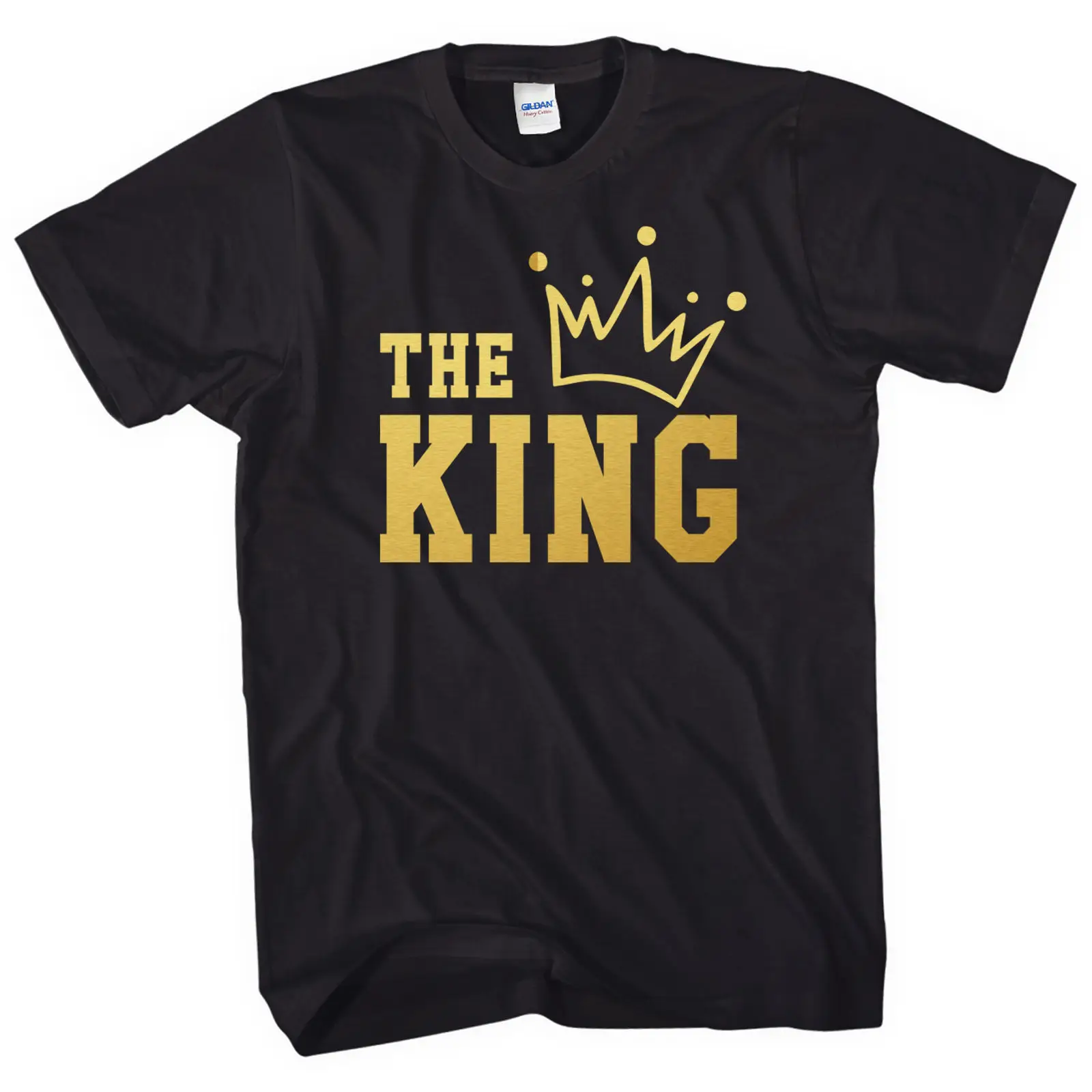 Best The King Queen Prince Princess T Shirt Family Group Tops GOLD Crown Gift L289Cool Casual pride t shirt men Unisex New Fashion