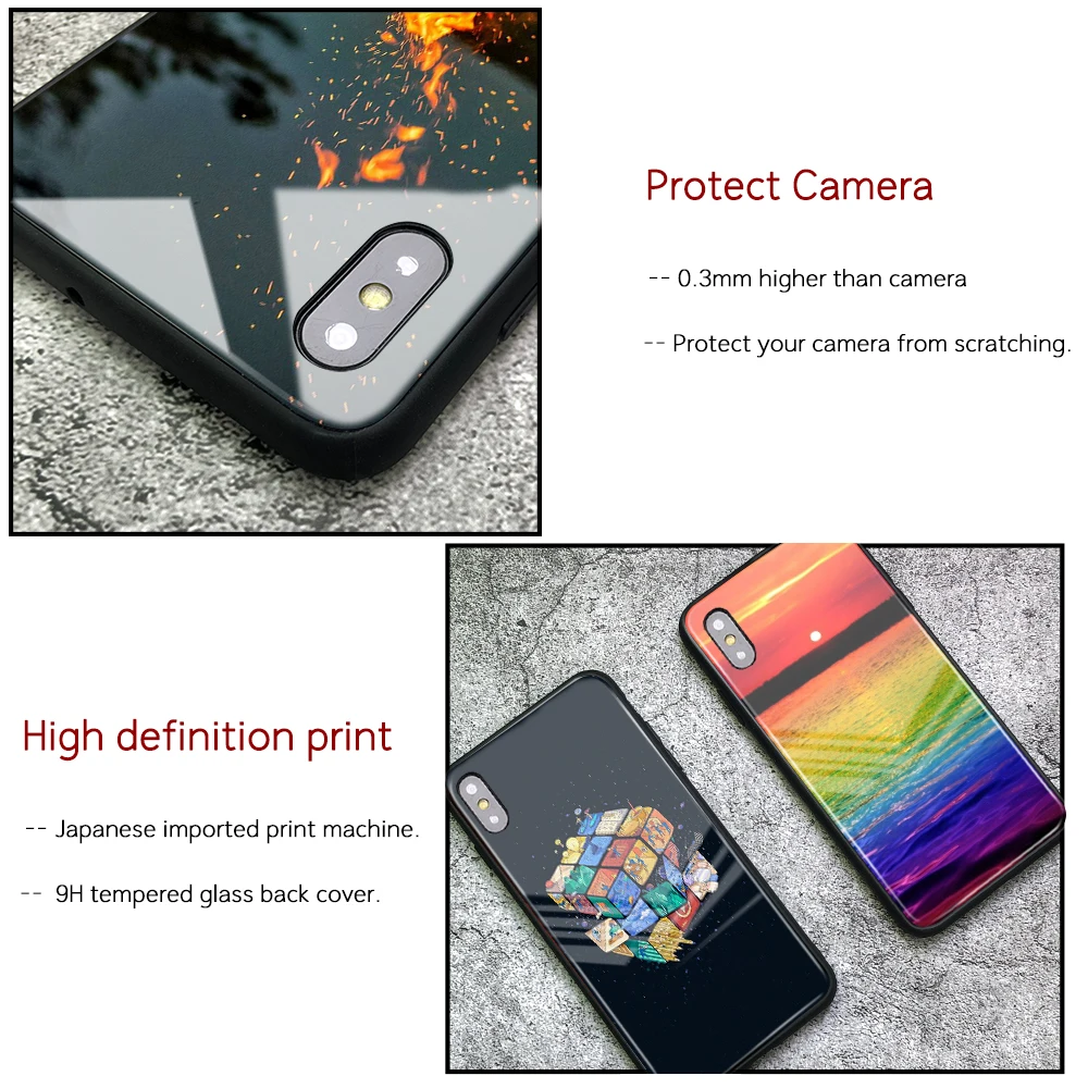 Чехол FinderCase XS MAX для iPhone чехол из закаленного стекла с радужным закатом кошкой