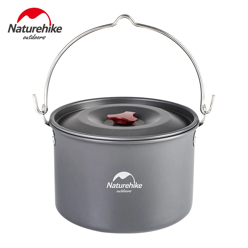 

Naturehike 4-6 Person Hanging Pot Outdoor Camping Pot Backpacking Picnic Big Cooking Pot Campfire Cookware Large Capacity