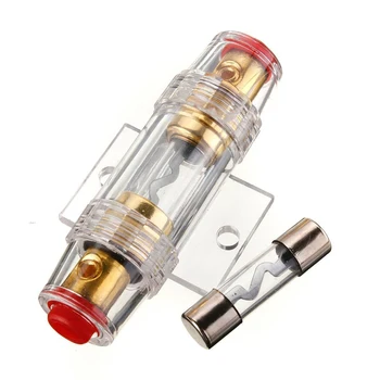 

EDFY-Car Stereo 8 Gauge AGU Support Fuse Holder and Fuse 60 Amp Audio Cable